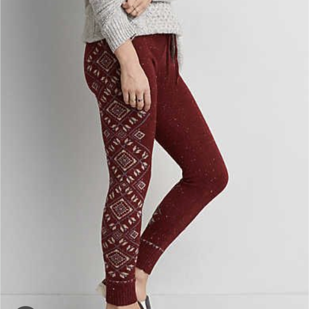 American Eagle Amazing Soft Sweater Knit Aztec Leggings Jogger Pant
